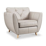 Edison Leather Armchair Light Feet Cloud from Roseland Furniture