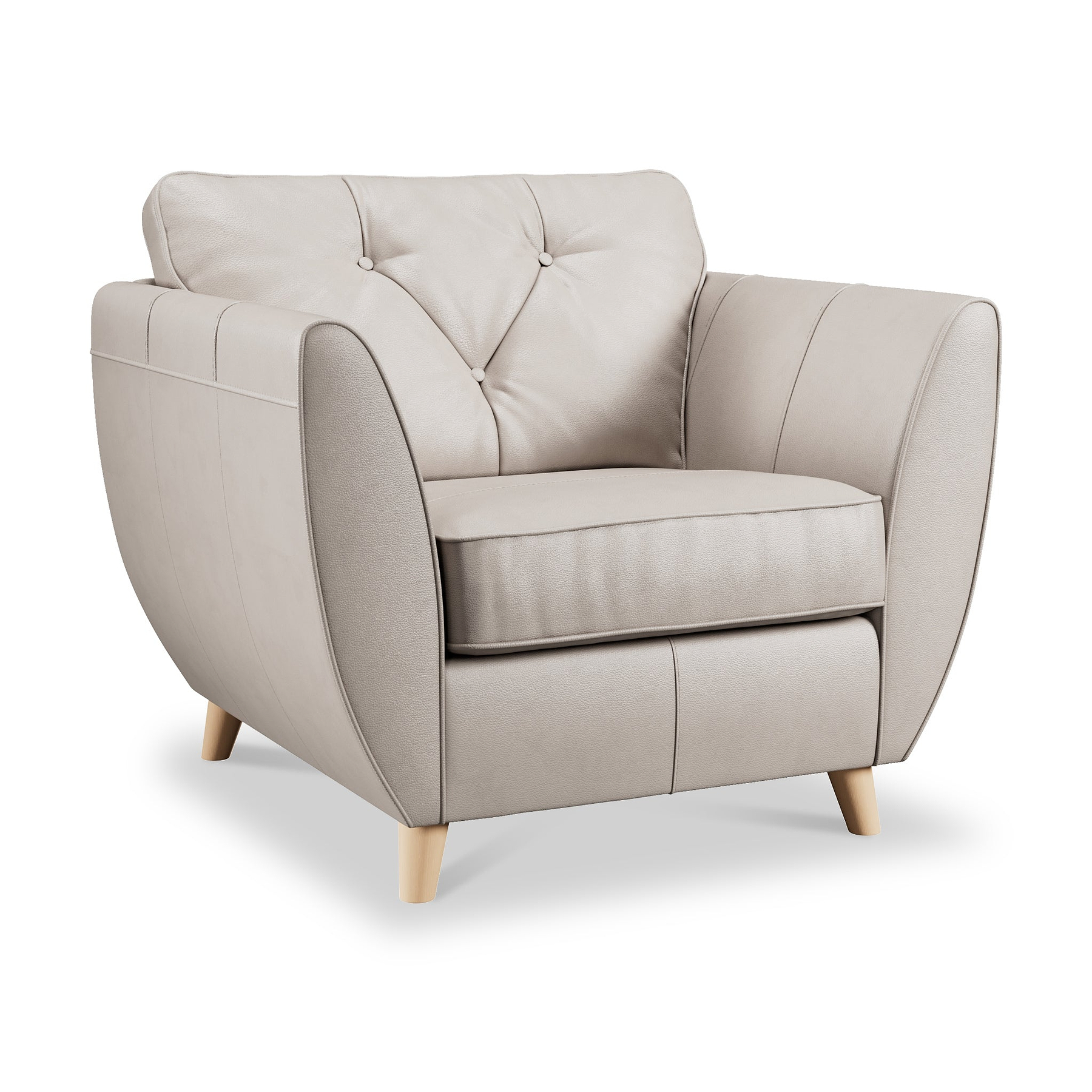 Edison Leather Armchair Light Feet Cloud from Roseland Furniture