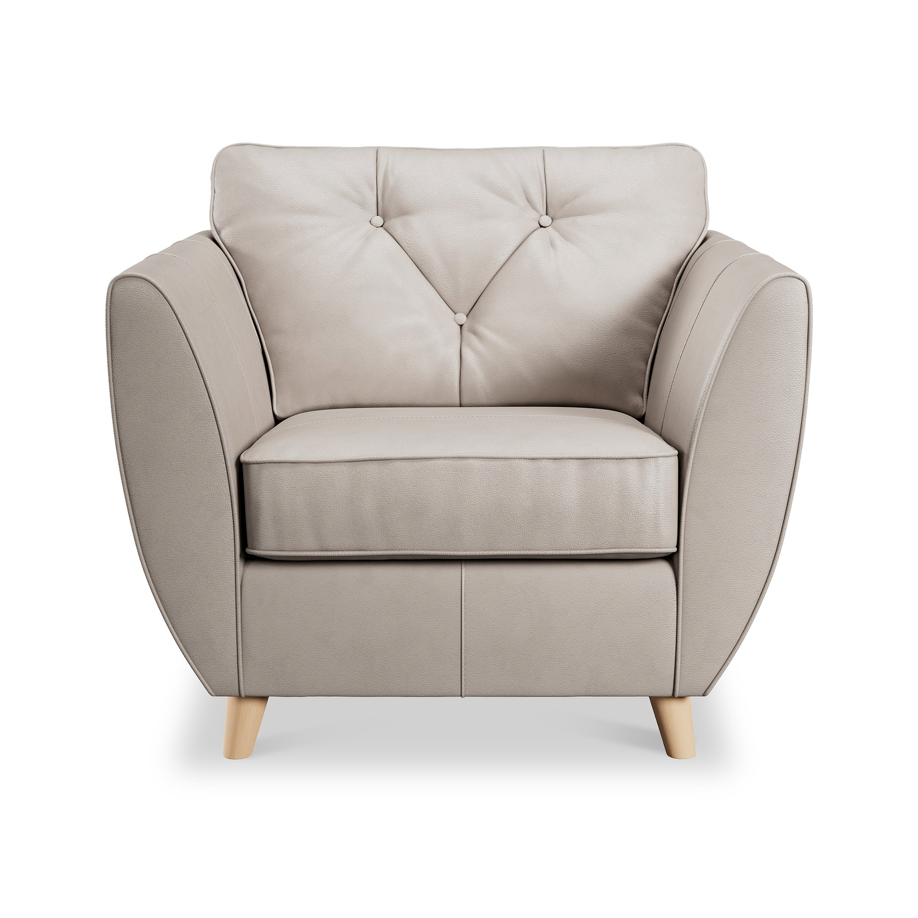 Edison Leather Armchair Light Feet Cloud from Roseland Furniture