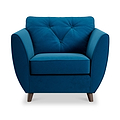 Edison Armchair Dark Feet Marine from Roseland Furniture