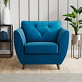 Edison Armchair Dark Feet Marine from Roseland Furniture