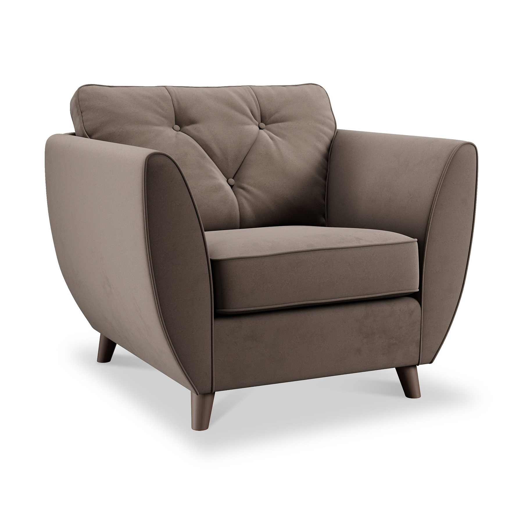 Edison Armchair Dark Feet Mole from Roseland Furniture