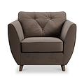 Edison Armchair Dark Feet Mole from Roseland Furniture