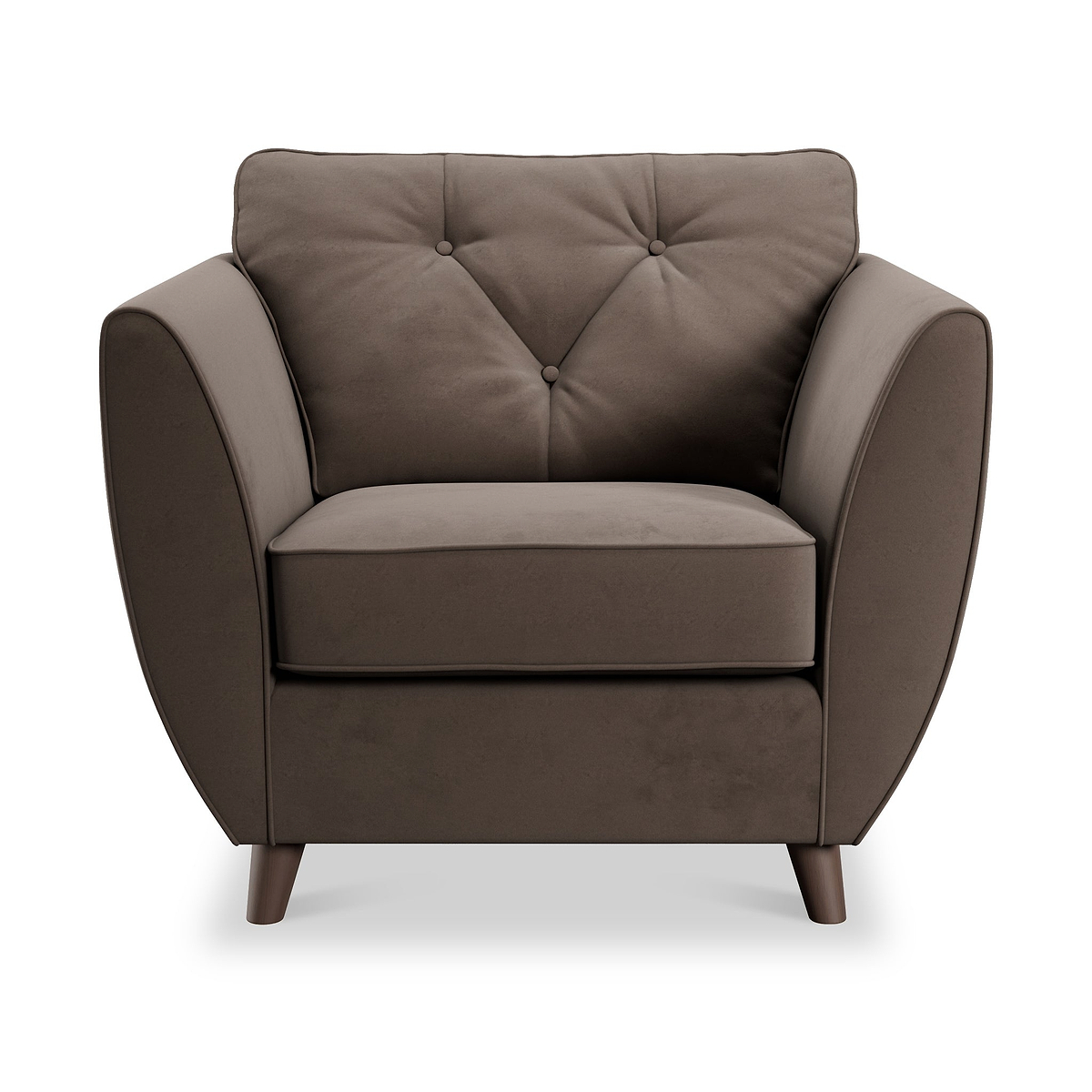 Edison Armchair Dark Feet Mole from Roseland Furniture