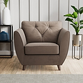 Edison Armchair Dark Feet Mole from Roseland Furniture