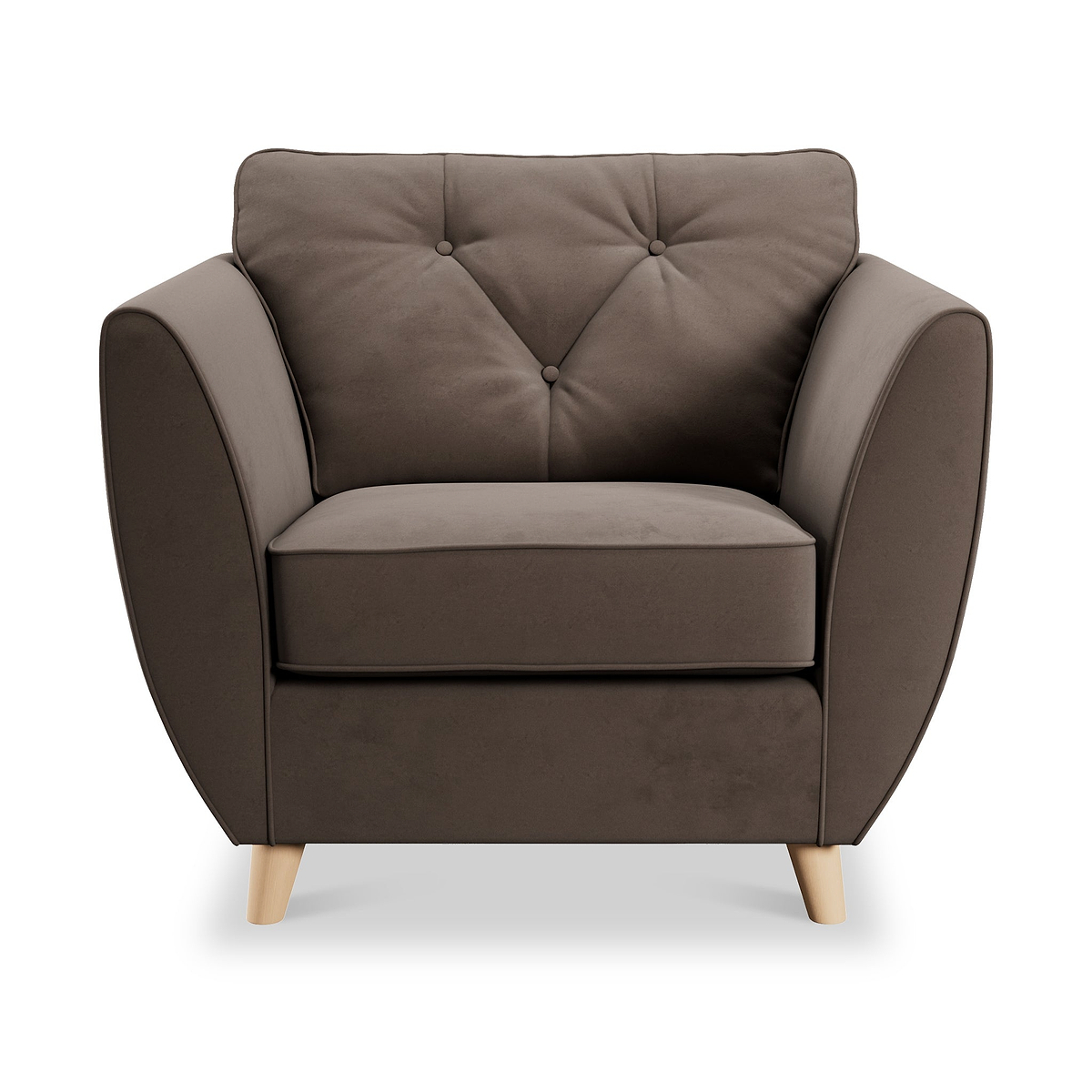 Edison Armchair Light Feet Mole from Roseland Furniture