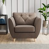 Edison Armchair Light Feet Mole from Roseland Furniture