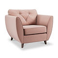 Edison Armchair Dark Feet Blush from Roseland Furniture