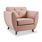 Edison Armchair Dark Feet Blush from Roseland Furniture