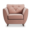 Edison Armchair Dark Feet Blush from Roseland Furniture