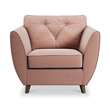 Edison Armchair Dark Feet Blush from Roseland Furniture