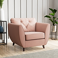 Edison Armchair Dark Feet Blush from Roseland Furniture