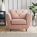 Edison Armchair Dark Feet Blush from Roseland Furniture