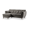 Edison Chaise LH Dark Feet Asphalt from Roseland Furniture