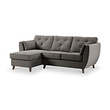 Edison Chaise LH Dark Feet Asphalt from Roseland Furniture