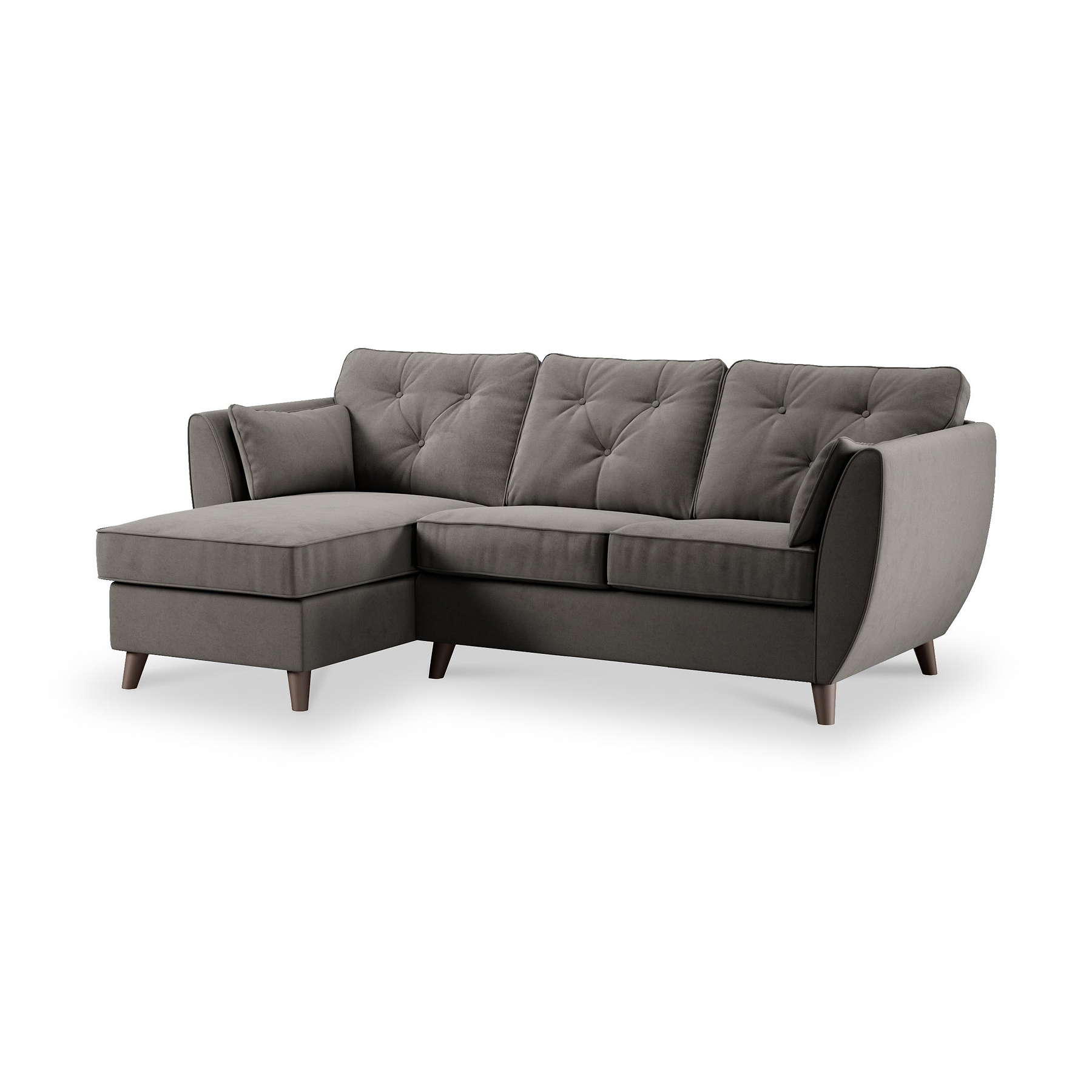 Edison Chaise LH Dark Feet Asphalt from Roseland Furniture
