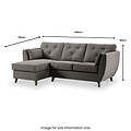 Edison Chaise LH Dark Feet Asphalt from Roseland Furniture