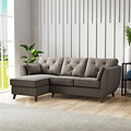 Edison Chaise LH Dark Feet Asphalt from Roseland Furniture