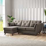 Edison Chaise LH Dark Feet Asphalt from Roseland Furniture