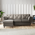 Edison Chaise LH Dark Feet Asphalt from Roseland Furniture
