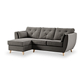 Edison Chaise LH Light Feet Asphalt from Roseland Furniture