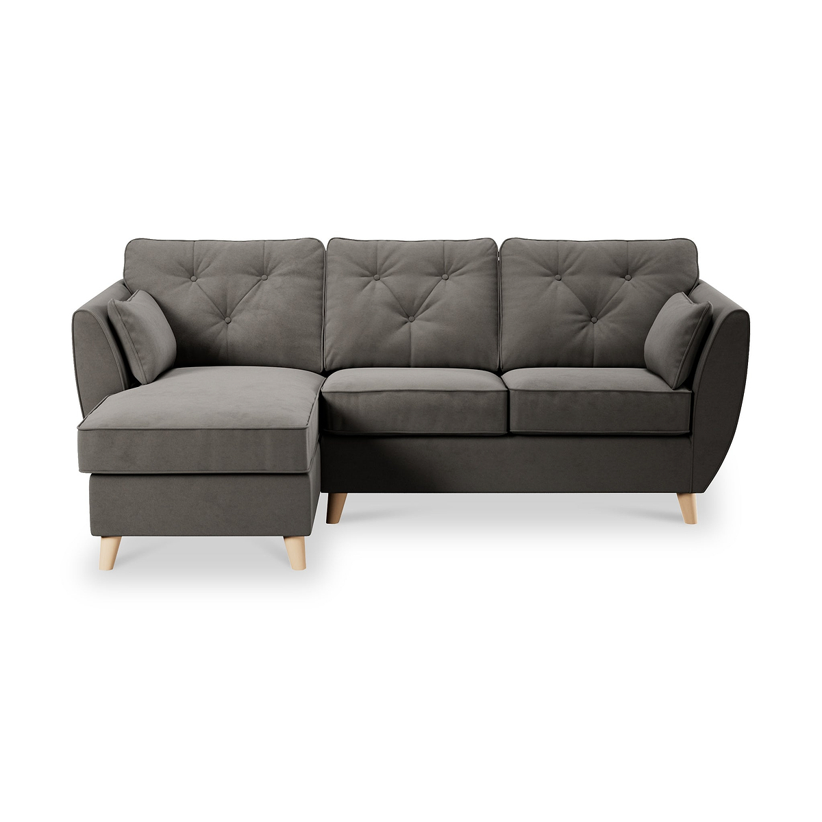 Edison Chaise LH Light Feet Asphalt from Roseland Furniture