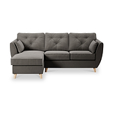 Edison Chaise LH Light Feet Asphalt from Roseland Furniture