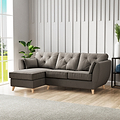 Edison Chaise LH Light Feet Asphalt from Roseland Furniture
