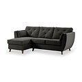 Edison Chaise LH Dark Feet Black from Roseland Furniture