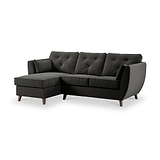 Edison Chaise LH Dark Feet Black from Roseland Furniture