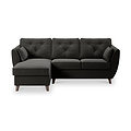 Edison Chaise LH Dark Feet Black from Roseland Furniture