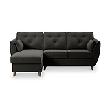 Edison Chaise LH Dark Feet Black from Roseland Furniture