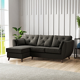 Edison Chaise LH Dark Feet Black from Roseland Furniture