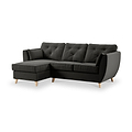 Edison Chaise LH Light Feet Black from Roseland Furniture