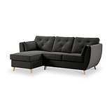 Edison Chaise LH Light Feet Black from Roseland Furniture