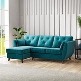 Edison Chaise LH Dark Feet Mallard from Roseland Furniture