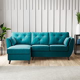 Edison Chaise LH Dark Feet Mallard from Roseland Furniture