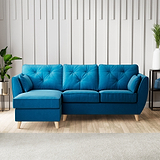Edison Chaise LH Light Feet Marine from Roseland Furniture