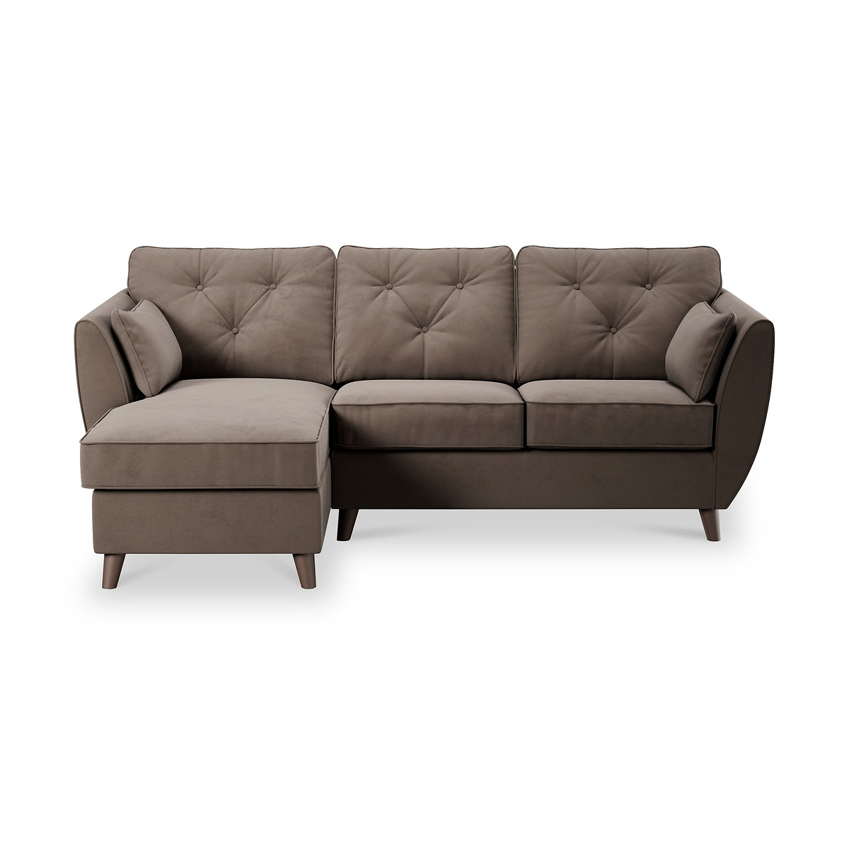 Edison Chaise LH Dark Feet Mole from Roseland Furniture