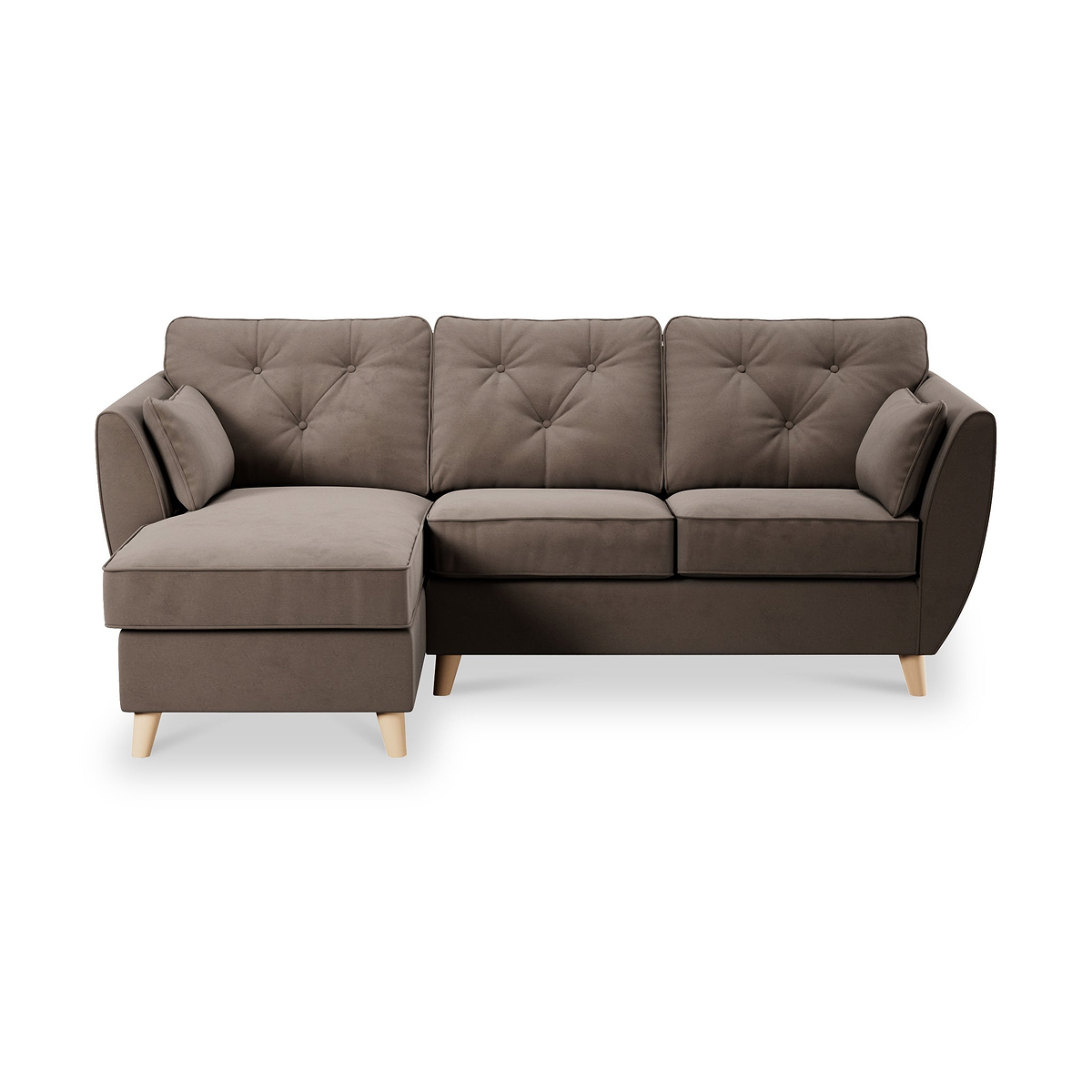 Edison Chaise LH Light Feet Mole from Roseland Furniture