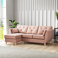 Edison Chaise LH Light Feet Blush from Roseland Furniture