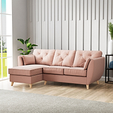 Edison Chaise LH Light Feet Blush from Roseland Furniture