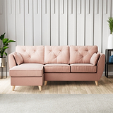 Edison Chaise LH Light Feet Blush from Roseland Furniture
