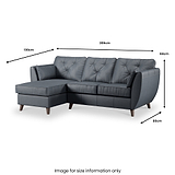 Edison Leather Chaise Dimensions