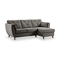 Edison Chaise RH Dark Feet Asphalt Dims from Roseland Furniture