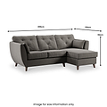 Edison Chaise RH Dark Feet Asphalt Dims from Roseland Furniture
