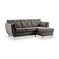 Edison Chaise RH Light Feet Asphalt from Roseland Furniture