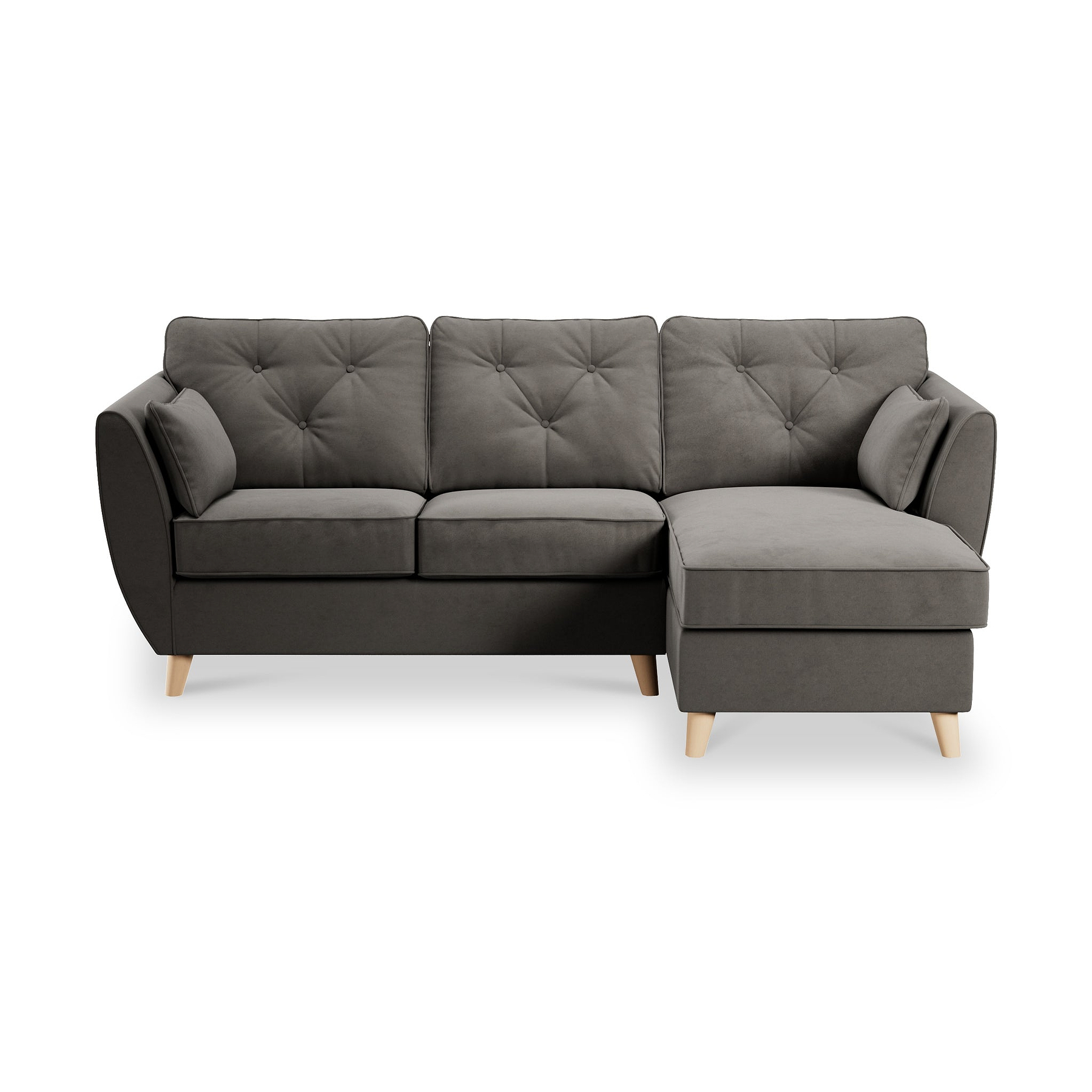 Edison Chaise RH Light Feet Asphalt from Roseland Furniture