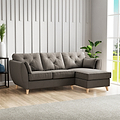 Edison Chaise RH Light Feet Asphalt from Roseland Furniture