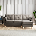 Edison Chaise RH Light Feet Asphalt from Roseland Furniture